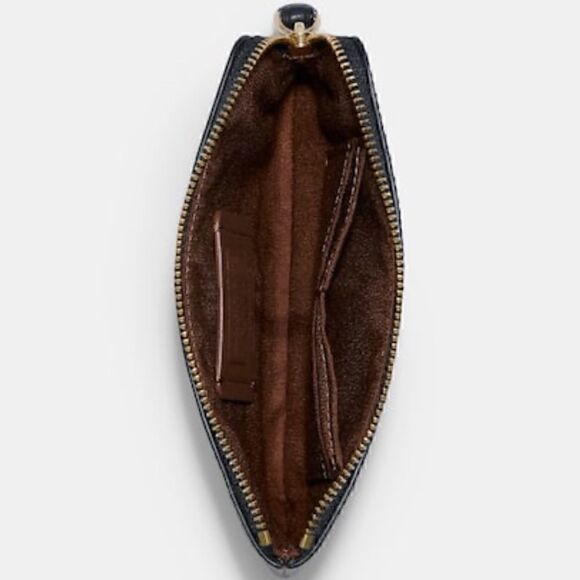 Coach X Jean Michel Basquiat Corner Zip Wristlet In Signature Canvas limited NWT - Picture 6 of 9